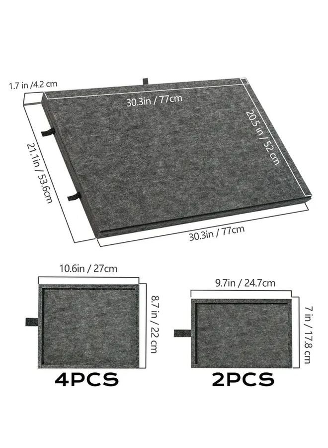 طاولة أحجية الصور المقطوعة المحمولة مع 6 أدراج بلون رمادي فضي مقاس 30-31 بوصة - Image 4